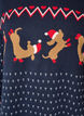 Kurzes Strickkleid mit Weihnachtsmotiv, Blau, Packshot image number 2