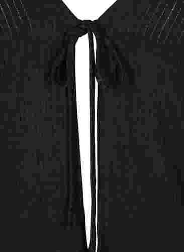Cardigan mit Rippmuster und Bindeschnüren, Black, Packshot image number 2