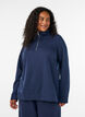 Sweatshirt mit hohem Kragen und Rei&szlig;verschluss, Blau, Model image number 0