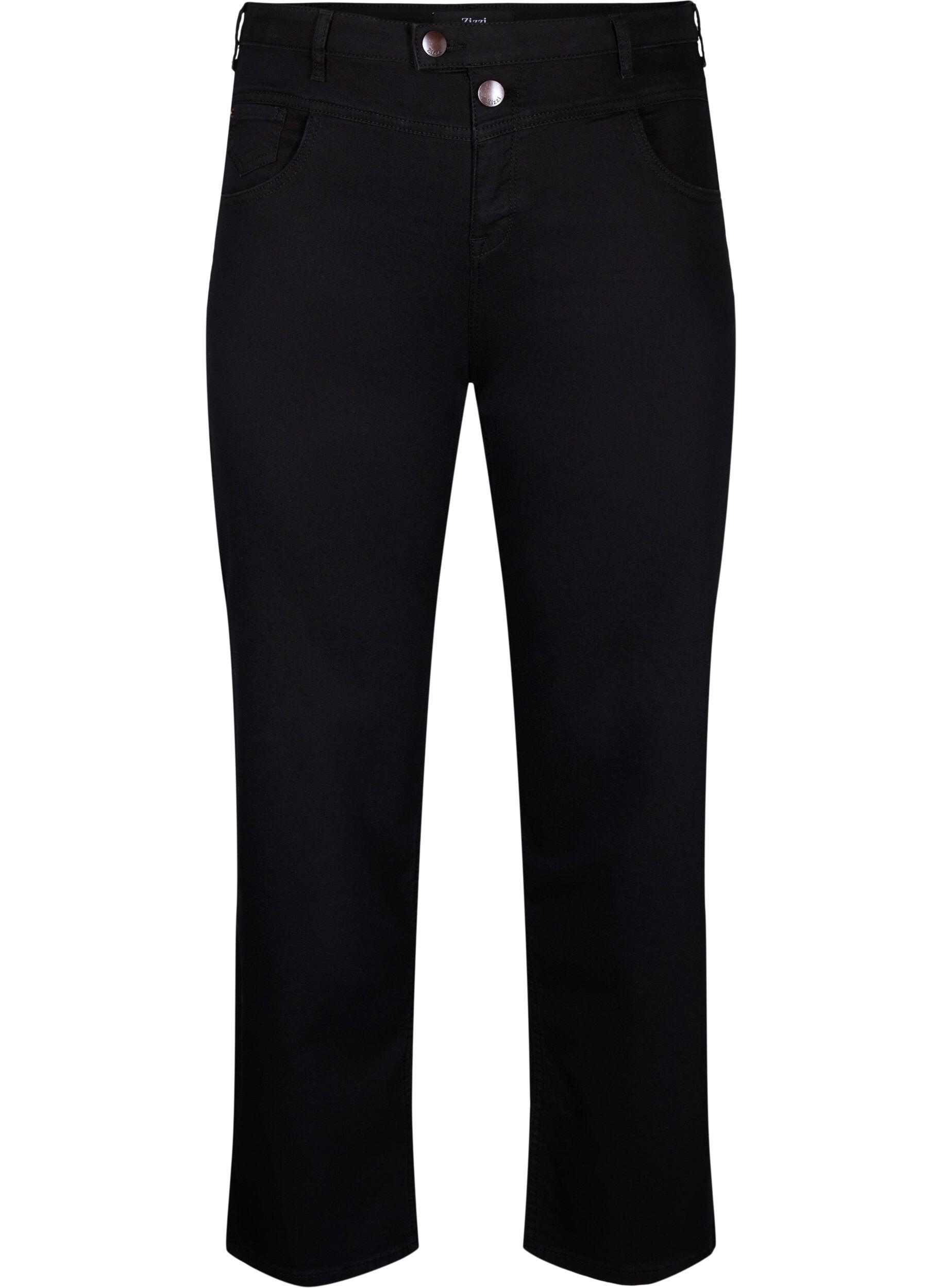 Regular Fit Gemma Jeans mit hoher Taille Schwarz Gr. 40 64 Zizzi