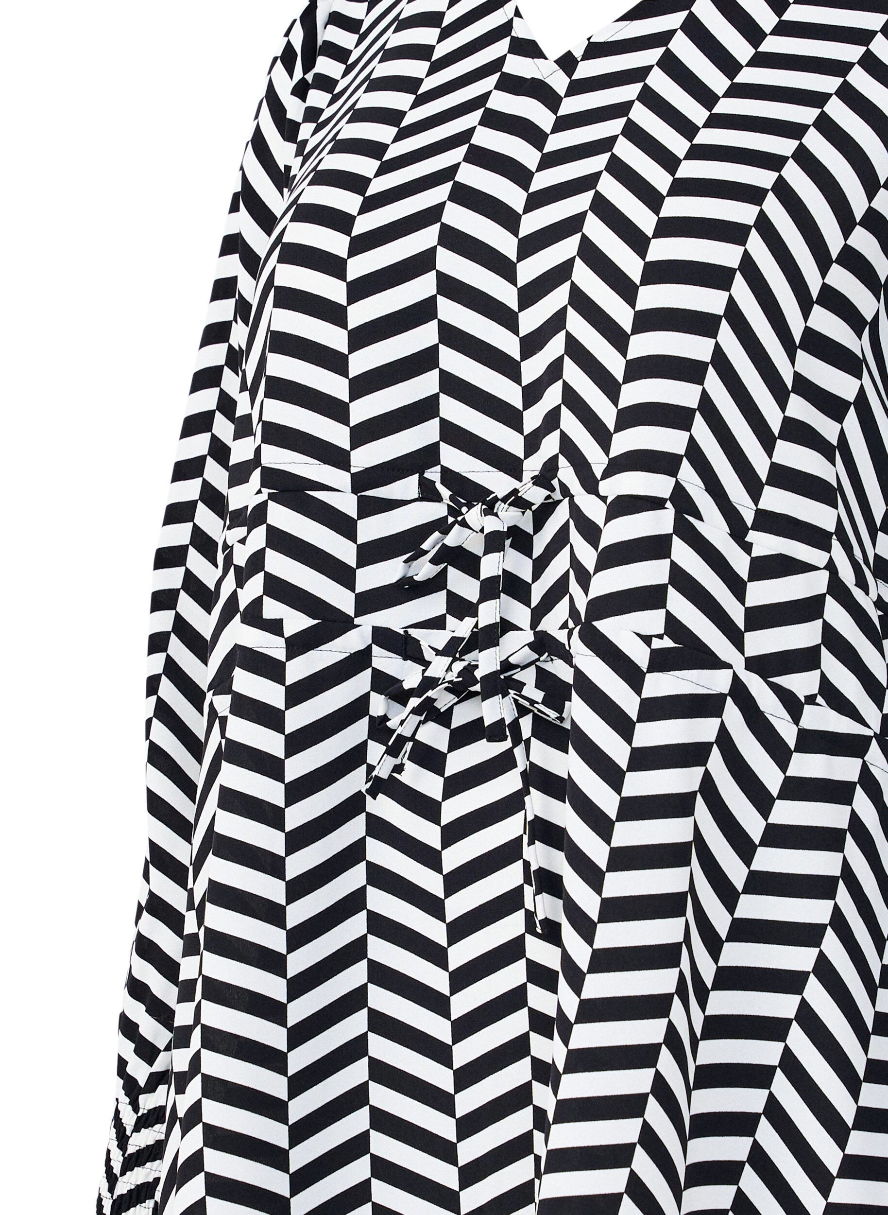 ZizziKleid mit Bindeg&uuml;rtel in der Taille, Schwarz, Packshot image number 2