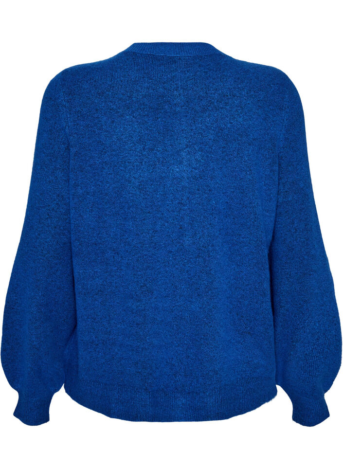 Strickjacke aus weichem Strick mit goldfarbenen Kn&ouml;pfen, T&uuml;rkis, Packshot image number 1