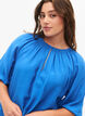 A-förmige Viskosebluse mit 3/4 Ärmeln, Strong Blue, Model image number 2