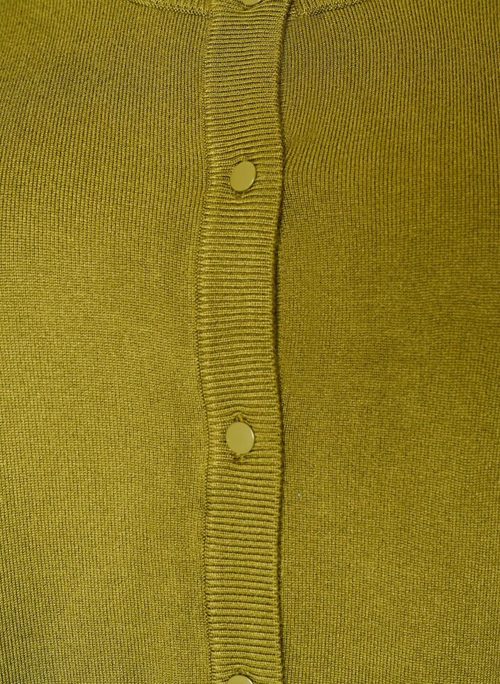Strickjacke mit Rundhalsausschnitt und Kn&ouml;pfen, Gr&uuml;n, Packshot image number 2