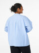 Gestreifte Bluse mit dekorativem Verschluss, Blau, Model image number 2