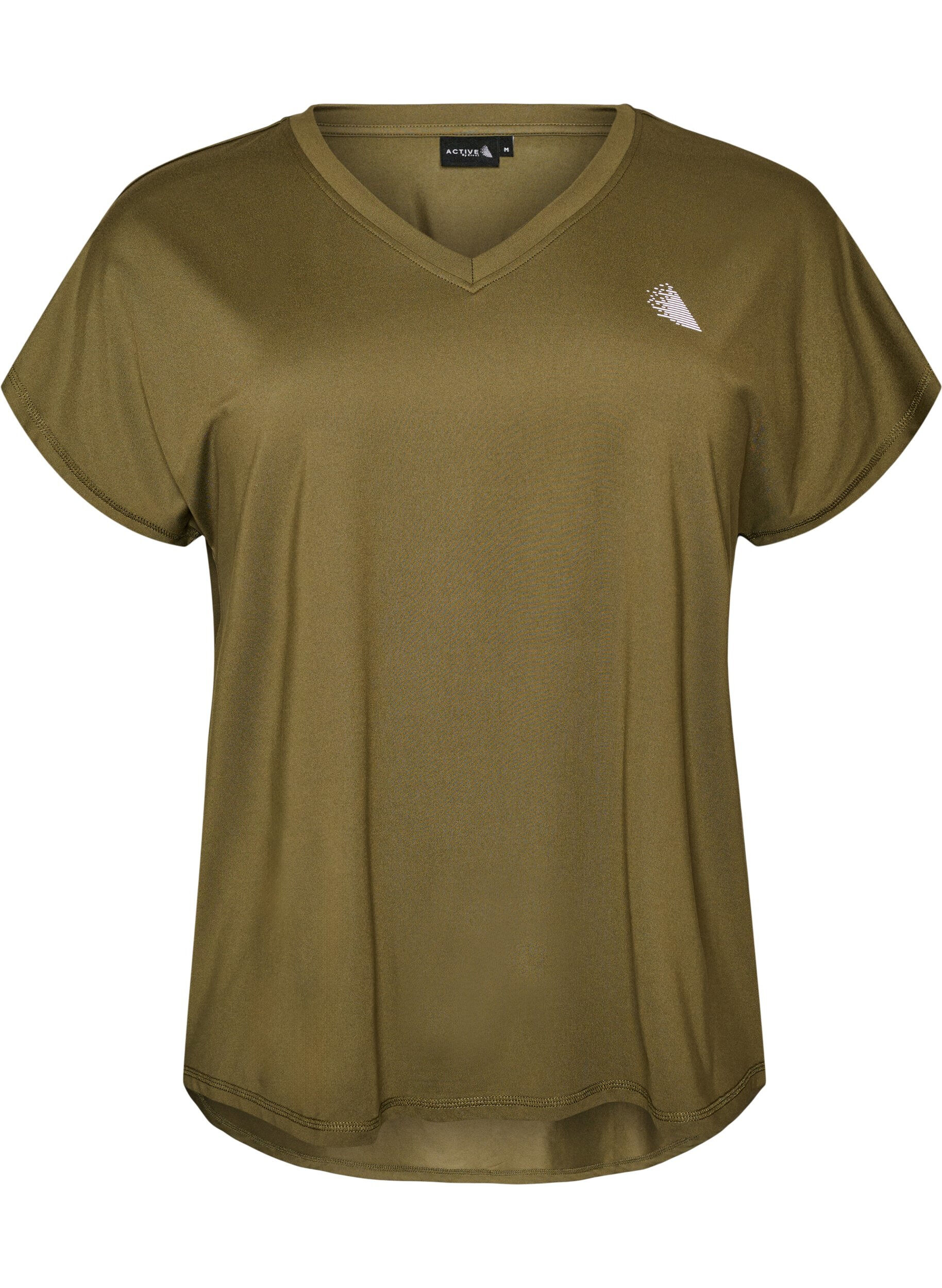 Kurzarm Trainingsshirt mit V-Ausschnitt