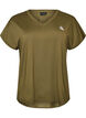 Kurzarm Trainingsshirt mit V-Ausschnitt, Gr&uuml;n, Packshot image number 0