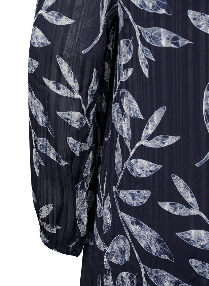 Kurzkleid mit Print und Rundhalsausschnitt, Ev.Blue Flower AOP, Packshot image number 3