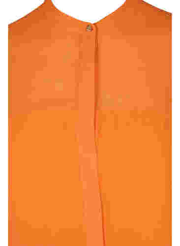 Lange Hemdbluse aus Viskose mit 3/4-Ärmeln, Orange Peel, Packshot image number 2