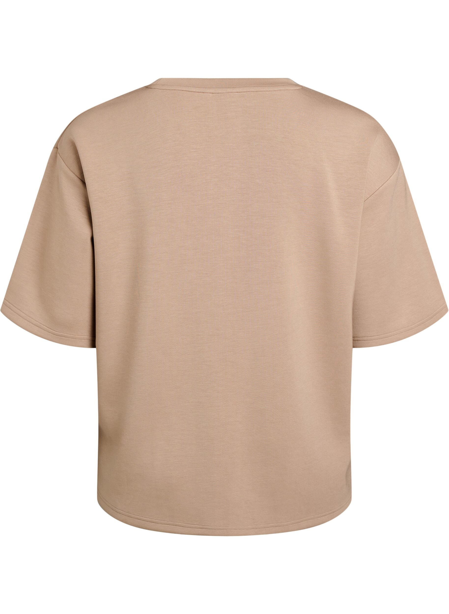 ZizziLockeres T-Shirt mit Halbarm, Beige, Packshot image number 1
