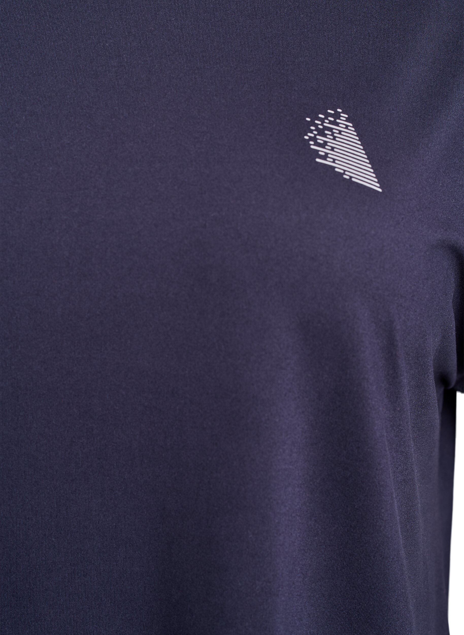 ZizziEinfarbiges Trainings-T-Shirt, Blau, Packshot image number 2