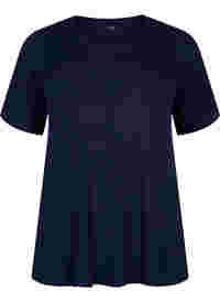 T-Shirt aus Viskose mit Rippstruktur