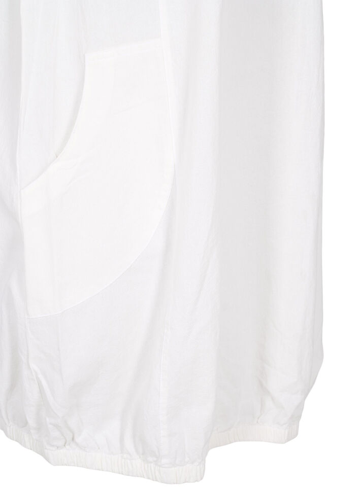 Kurzarm Kleid aus Baumwolle, Wei&szlig;, Packshot image number 3