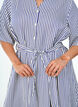Kn&ouml;chellanges Hemdblusenkleid mit Bindeg&uuml;rtel und Streifen, Blau, Model image number 3