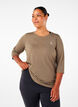 Trainingsshirt mit 3/4-Ärmeln, Beige, Model image number 0