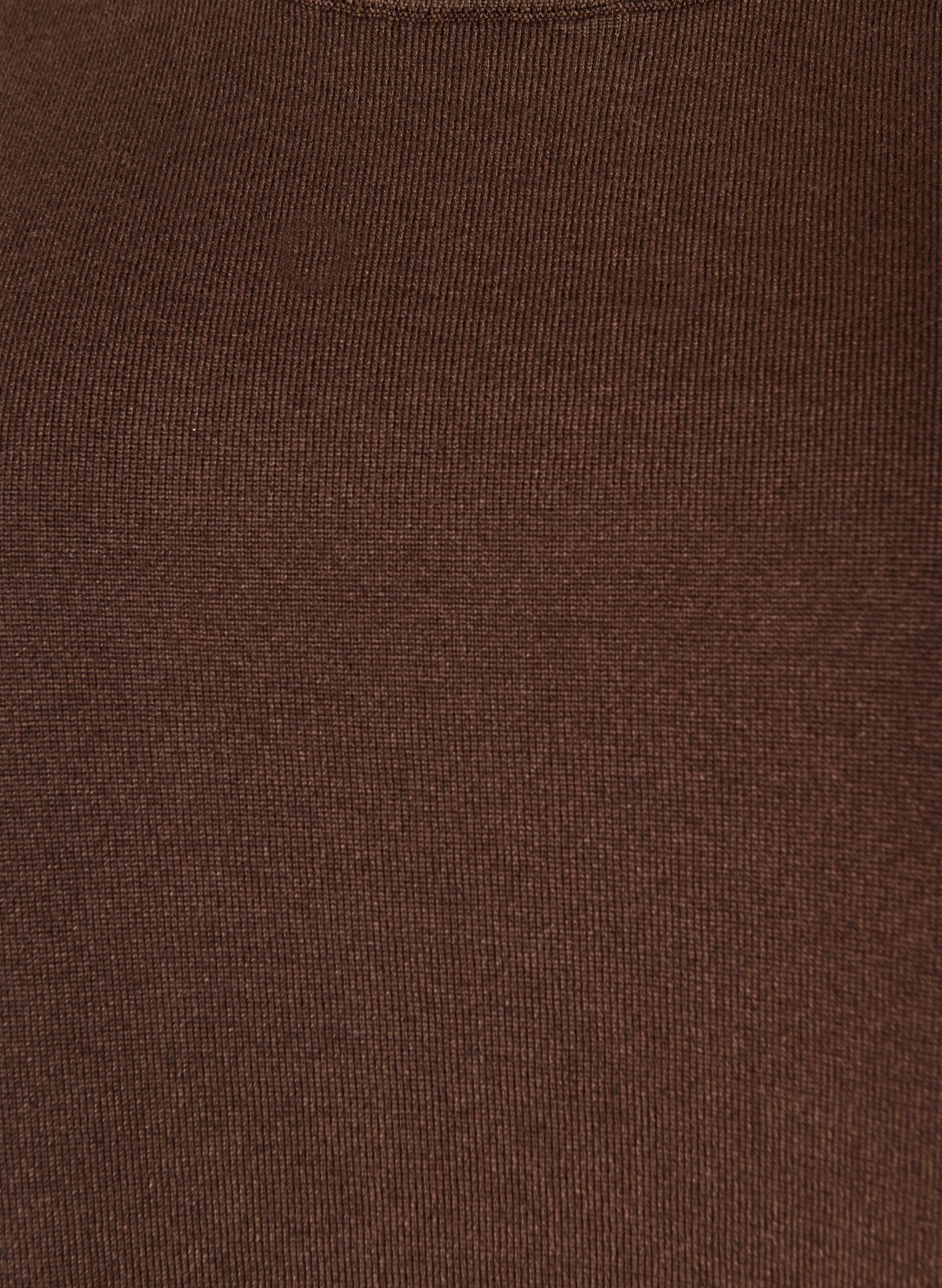 ZizziFein gestrickte Bluse mit kurzen &Auml;rmeln, Braun, Packshot image number 2