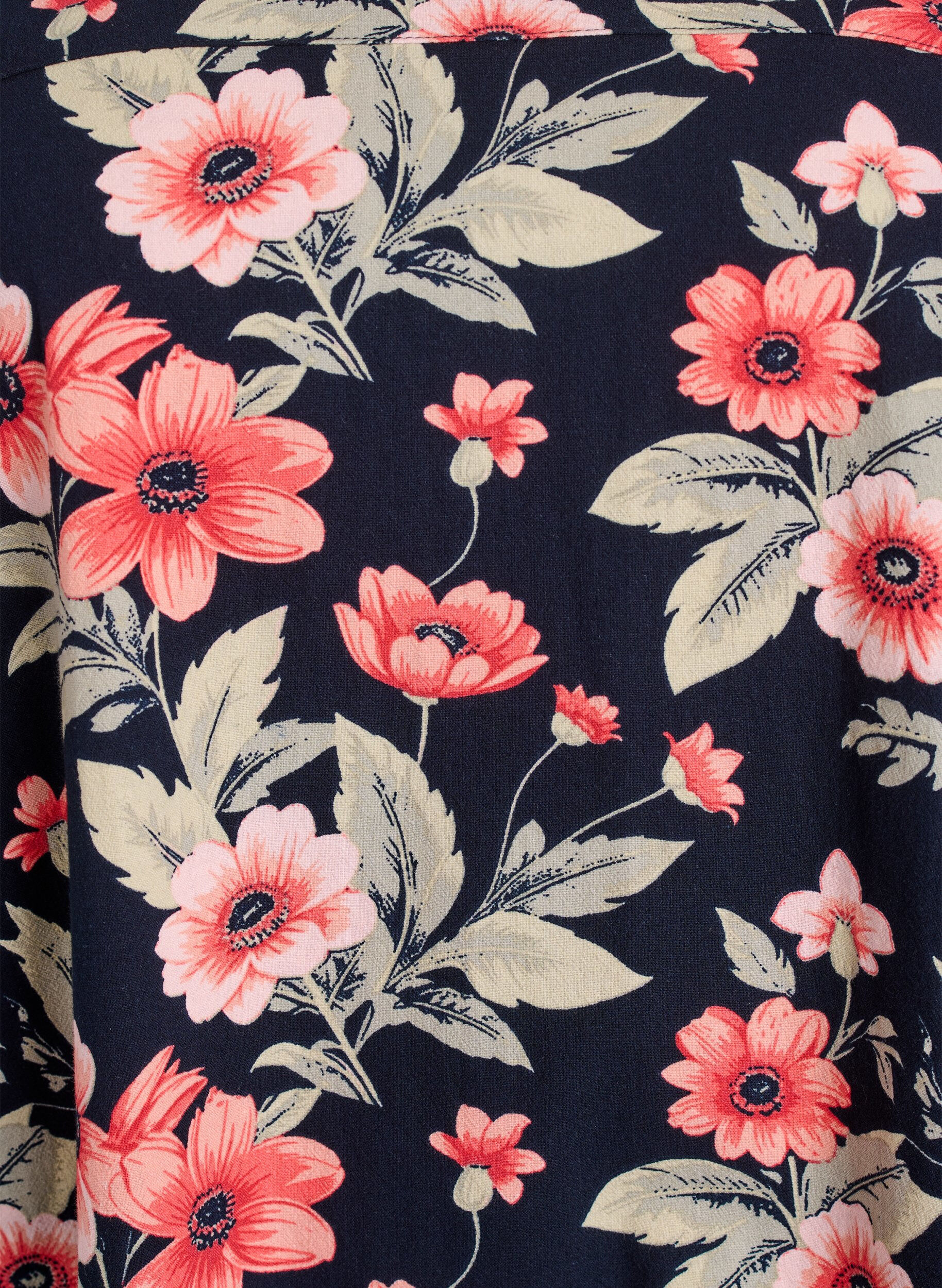 ZizziKurz&auml;rmliges Baumwollkleid mit Print, Blau, Packshot image number 2