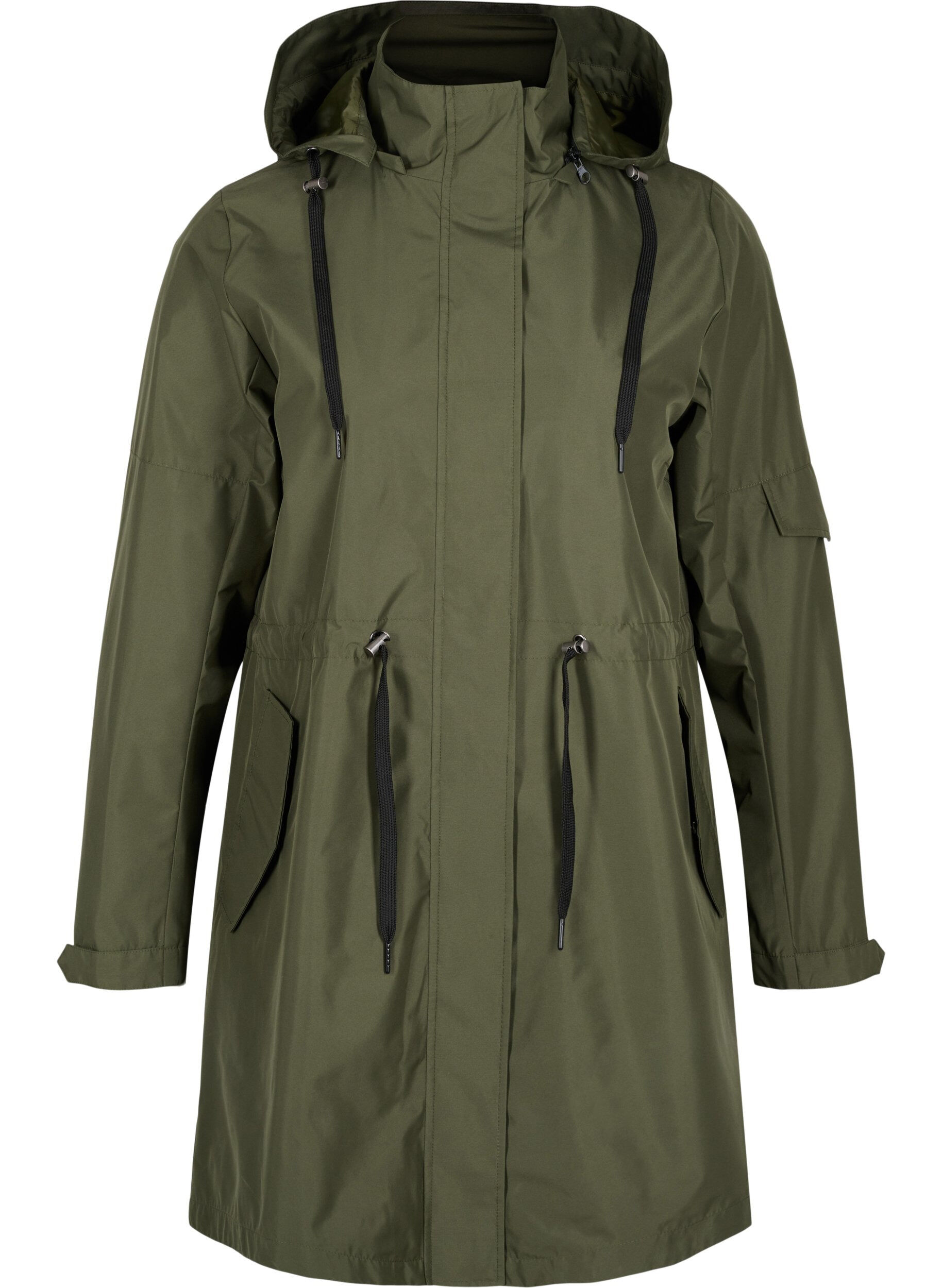 ZizziWasserdichter Parka mit abnehmbarer Kapuze, Forest Night, Packshot image number 0