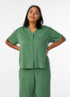 Bluse aus Baumwoll-Musselin mit kurzen &Auml;rmeln, Gr&uuml;n, Model image number 0