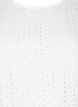 Bluse mit Puffärmeln und Spitzenmuster, Weiß, Packshot image number 2