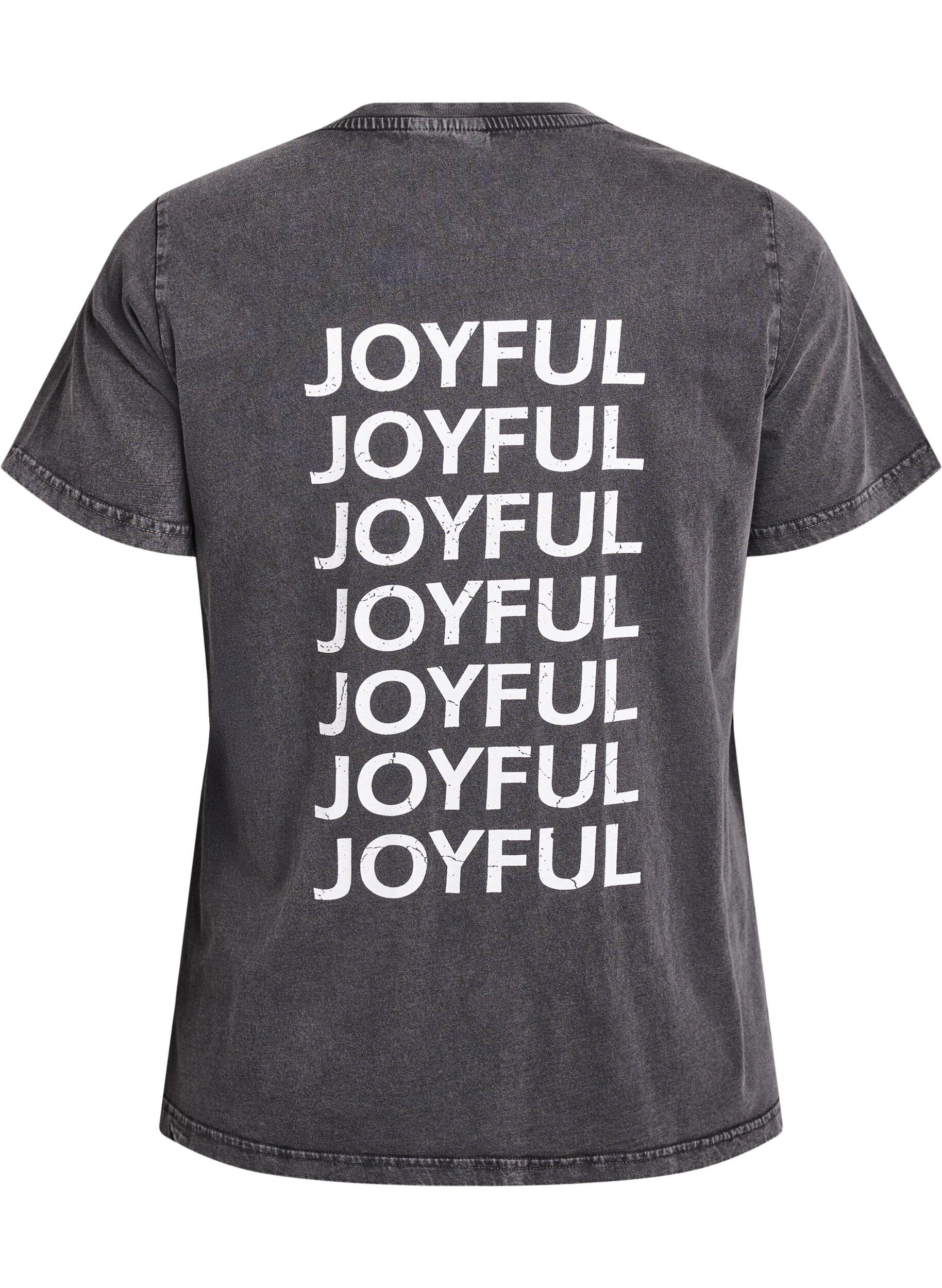 ZizziT-Shirt aus Bio-Baumwolle mit R&uuml;ckenprint, Grau, Packshot image number 1