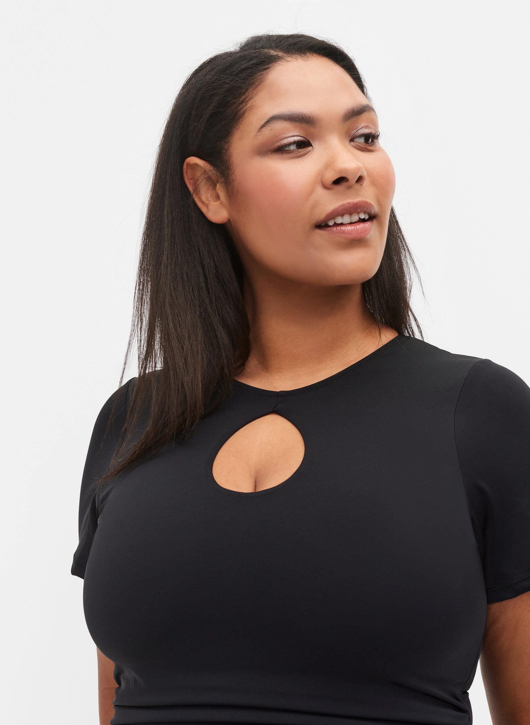 ZizziBadeanzug mit Kurzarm, Black, Model image number 2