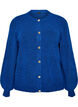 Strickjacke aus weichem Strick mit goldfarbenen Kn&ouml;pfen, T&uuml;rkis, Packshot image number 0