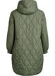Mittellange Steppjacke mit Kapuze, Gr&uuml;n, Packshot image number 1