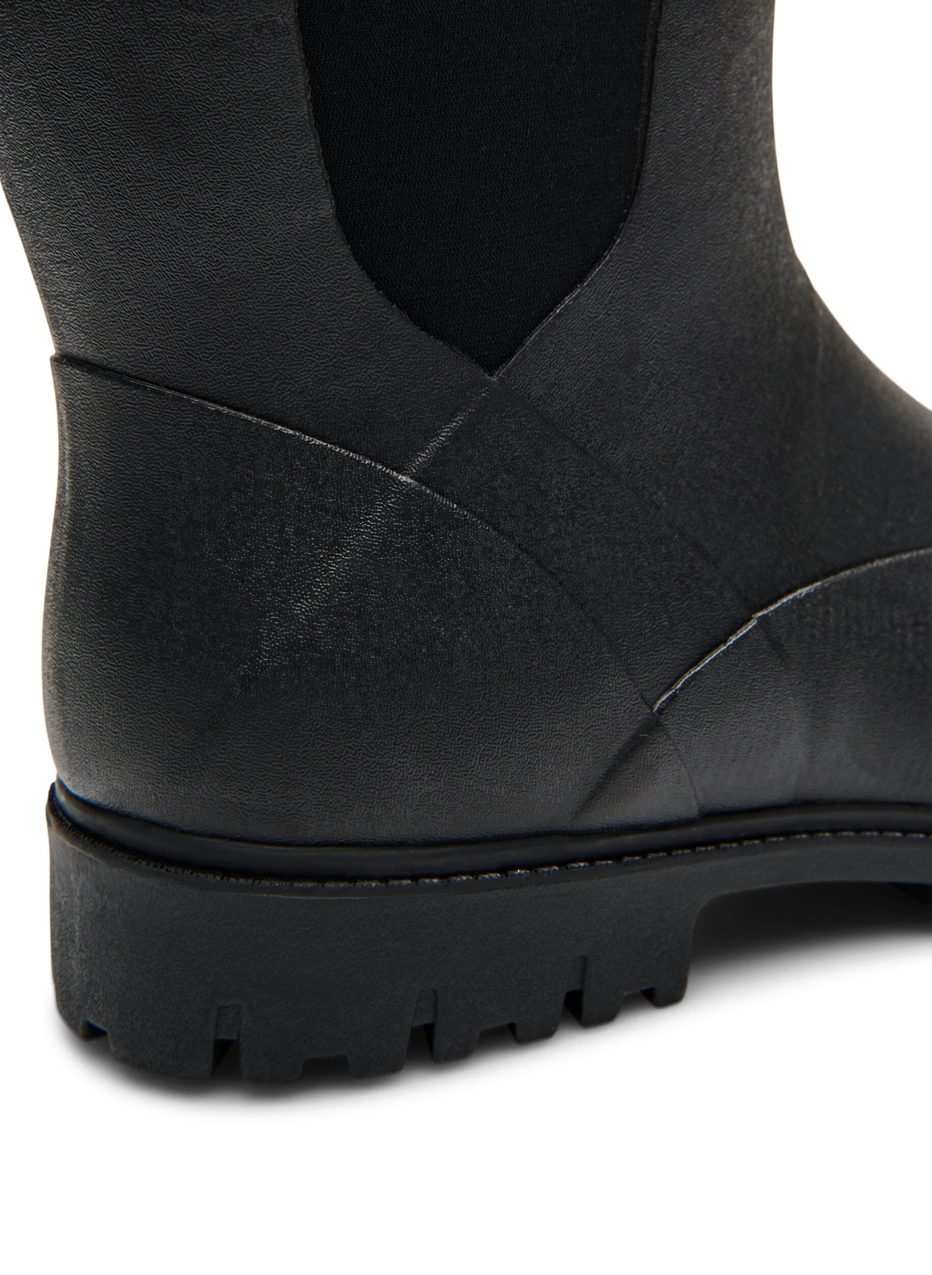 ZizziKurze Stiefel mit weitem Schaft aus elastischem Neopren, Black, Packshot image number 4