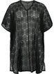 Kaftan-Strandkleid mit Lochmuster, Black, Packshot image number 0