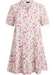 Kurzes A-Linien-Kleid aus Baumwollmusselin, Beige, Packshot image number 0