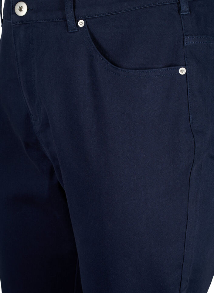  Caprihosen mit hohem Bund und Lochstickerei, Night Sky, Packshot image number 2