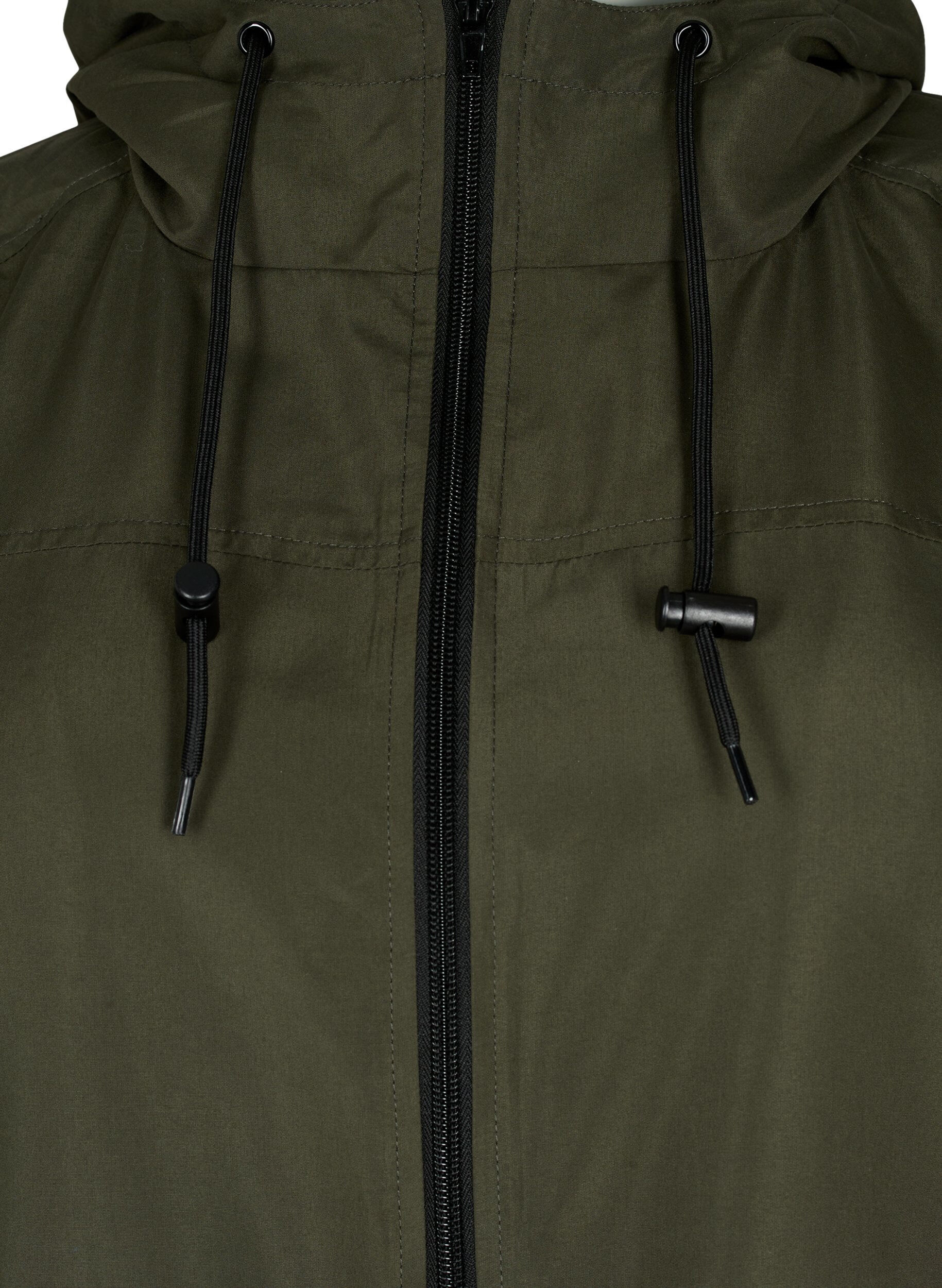 ZizziWasserabweisender Parka mit Kapuze, Gr&uuml;n, Packshot image number 2