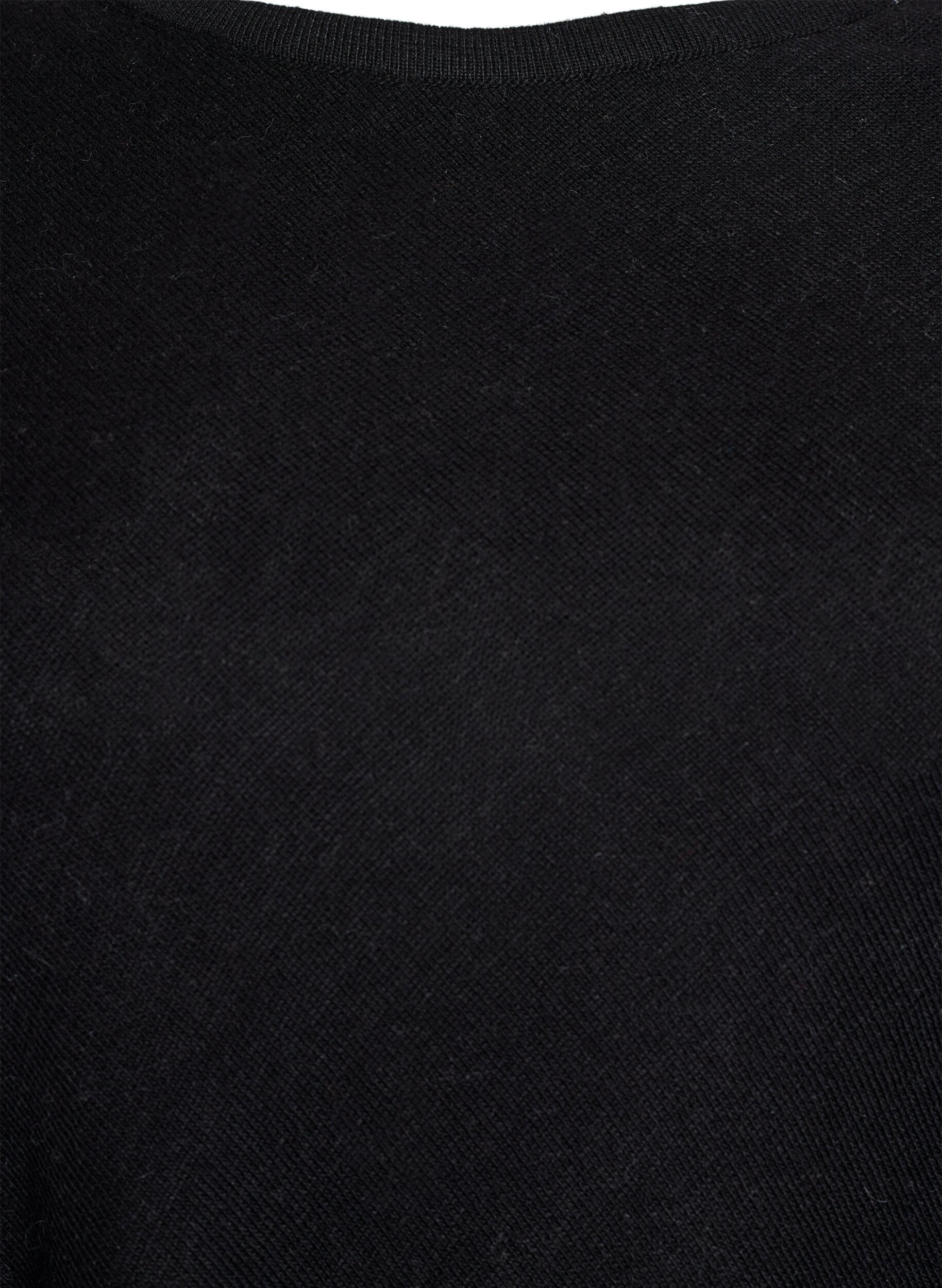 ZizziFeinstrickponcho, Schwarz, Packshot image number 2
