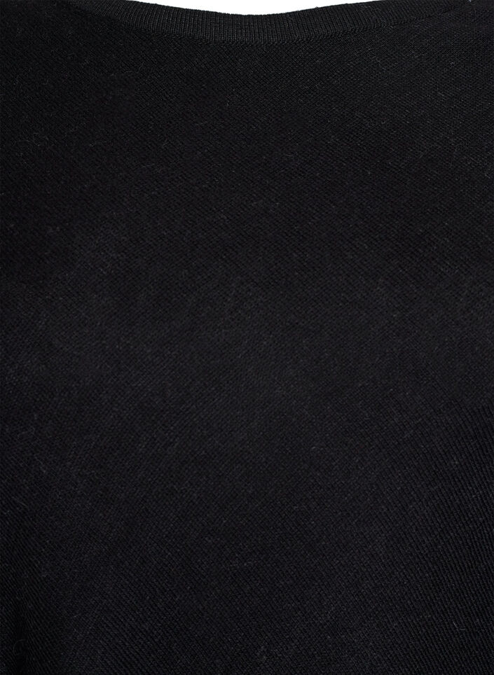 Feinstrickponcho, Schwarz, Packshot image number 2