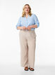 Bluse aus Leinen und Viskose mit 3/4-&Auml;rmeln, Blau, Model image number 1