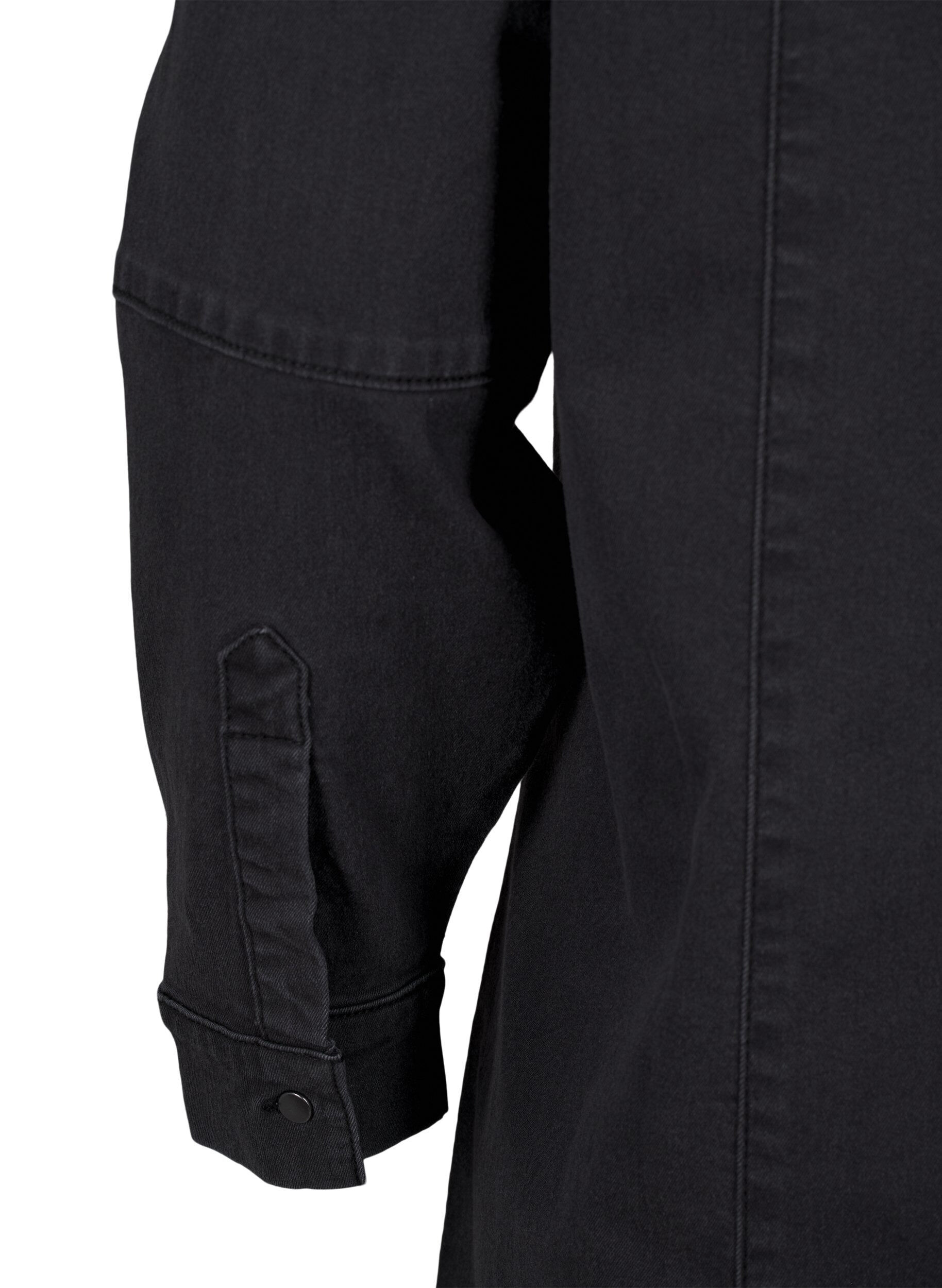 ZizziJeanskleid mit A-Linie mit Rei&szlig;verschluss, Grey Washed, Packshot image number 3