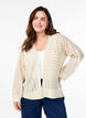 Strickjacke mit Lochmuster und Wellenlinien, Birch w. Simply T., Model image number 0