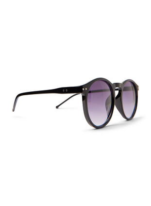 Sonnenbrille mit runden Gläsern, Black, Packshot image number 1