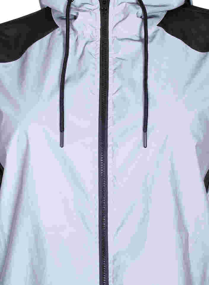 Reflektierende Jacke mit Kapuze, Black w. Reflex, Packshot image number 2