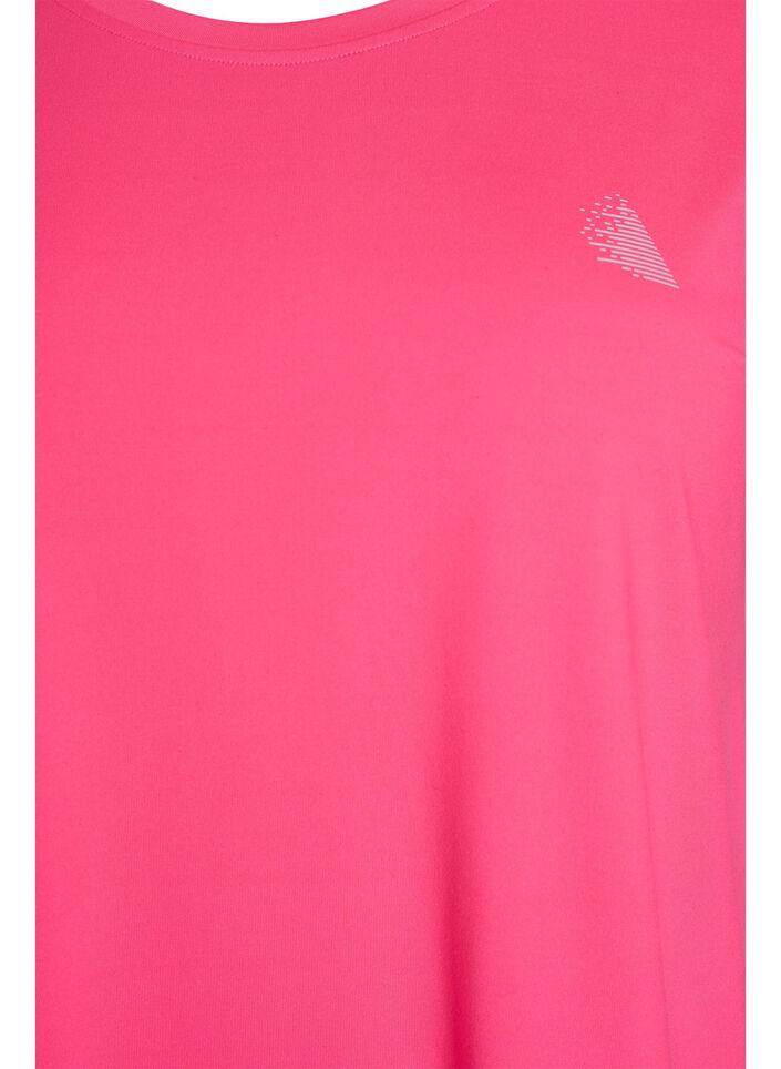 Einfarbiges Trainings-T-Shirt, Pink, Packshot image number 2