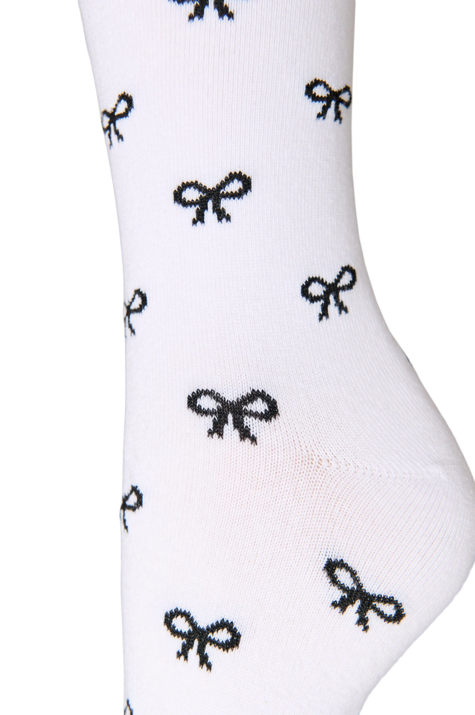 ZizziSocken aus Baumwolle mit Mustern, Wei&szlig;, Packshot image number 2
