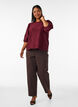 Bluse mit Struktur und 3/4-&Auml;rmeln, Rot, Model image number 1