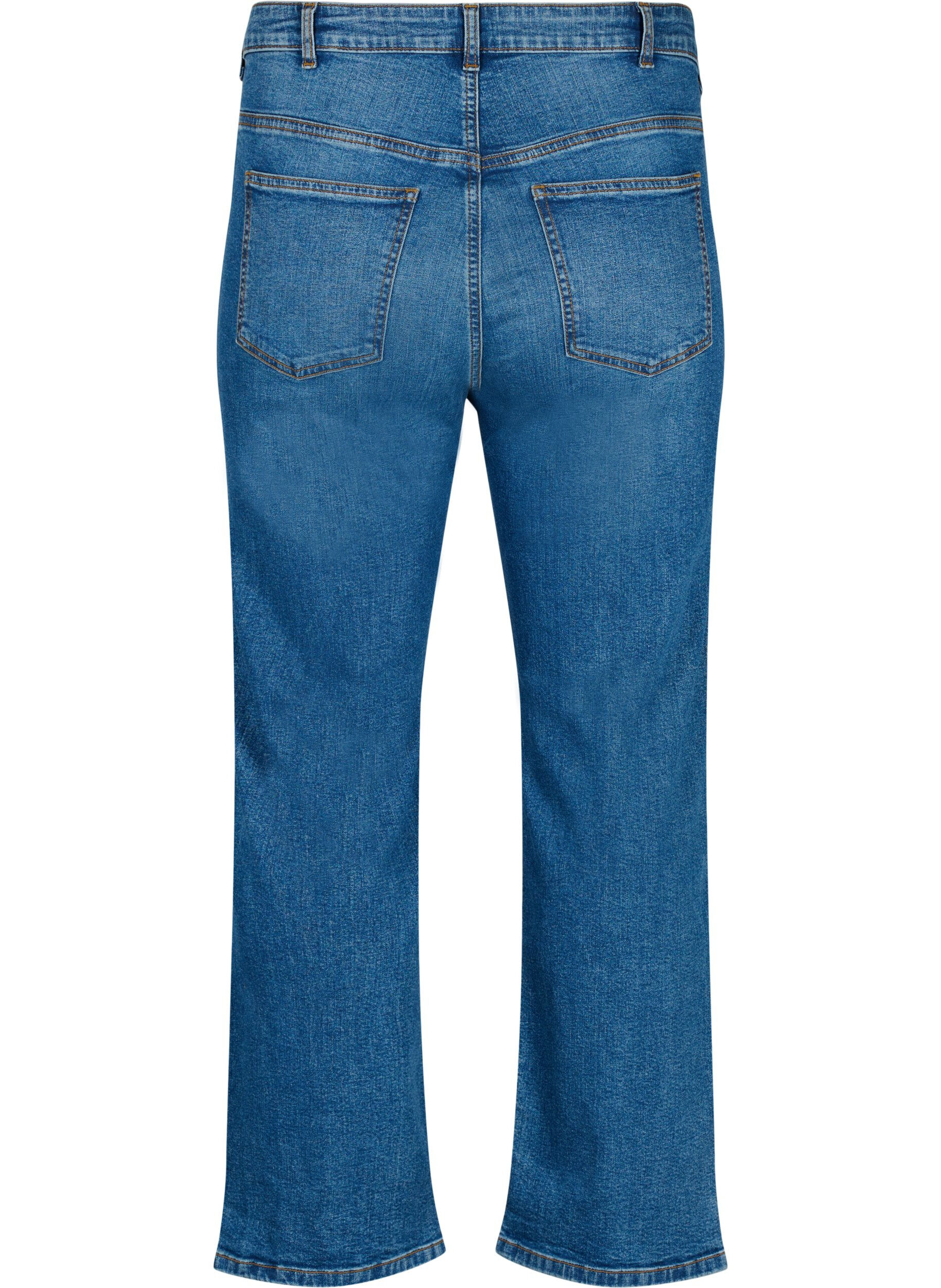 ZizziHoch taillierte Gemma Jeans mit normaler Passform, Blue denim, Packshot image number 1