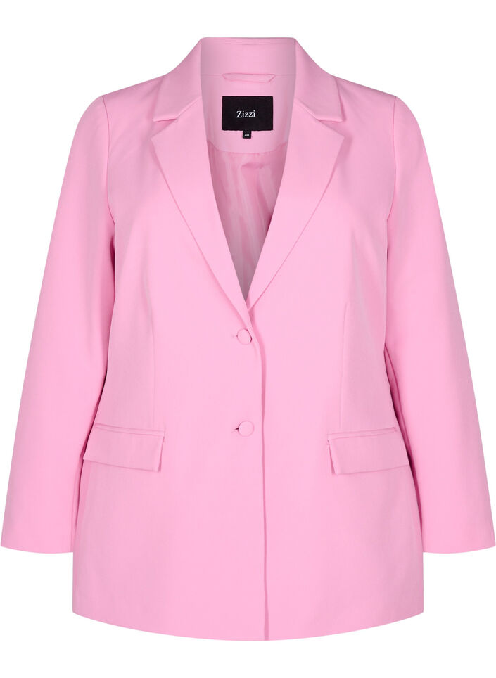 Klassischer Blazer mit Knopfverschluss, Pink, Packshot image number 0