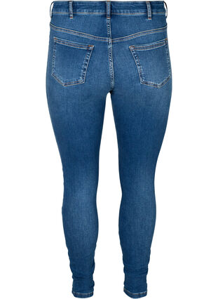 Super Slim Amy Jeans mit hoher Taille, Blue denim, Packshot image number 1