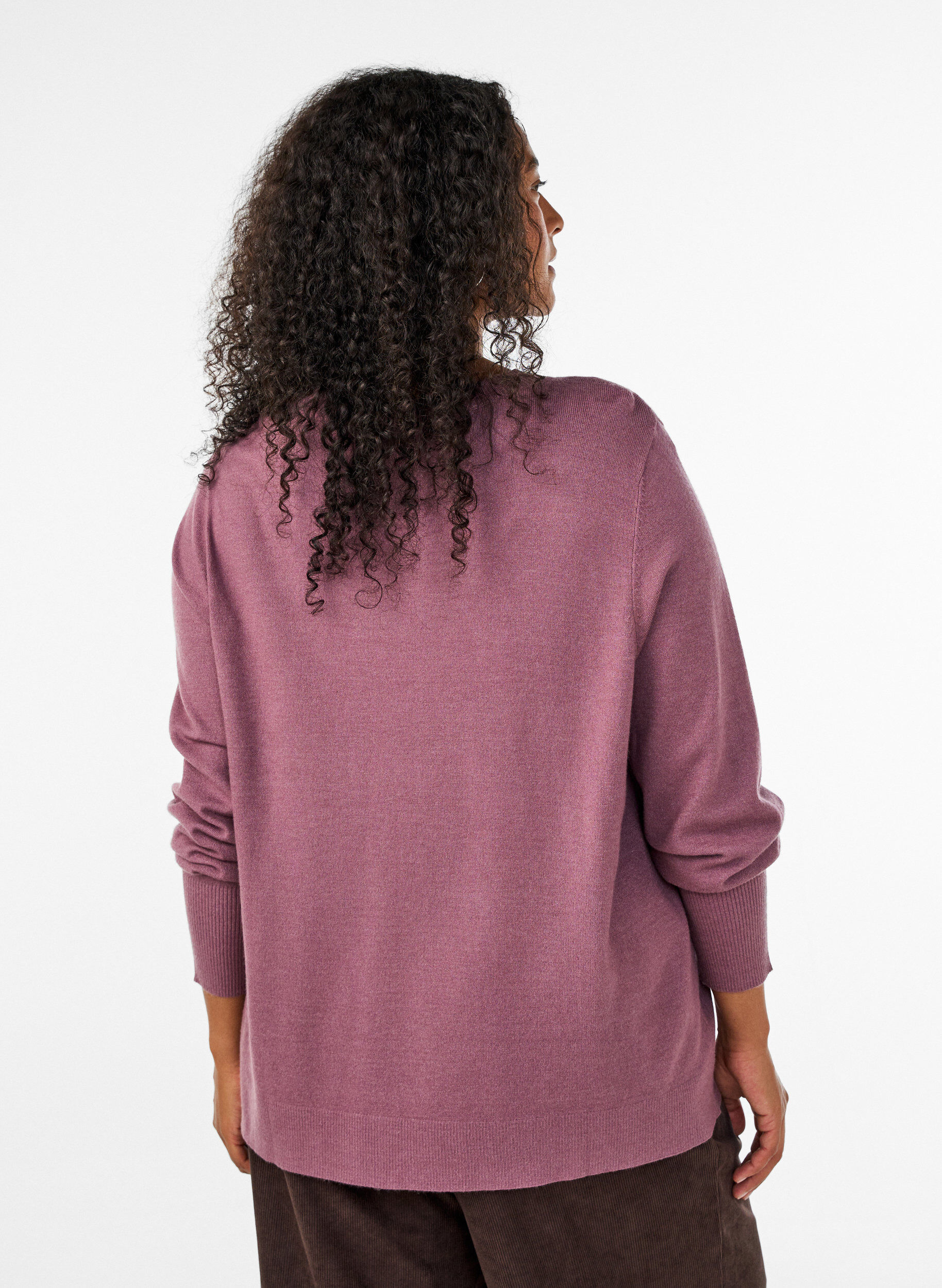 ZizziStrickbluse mit Rundhalsausschnitt, Rot, Model image number 2