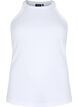 Geripptes Tanktop aus Baumwolle, Bright White, Packshot image number 0
