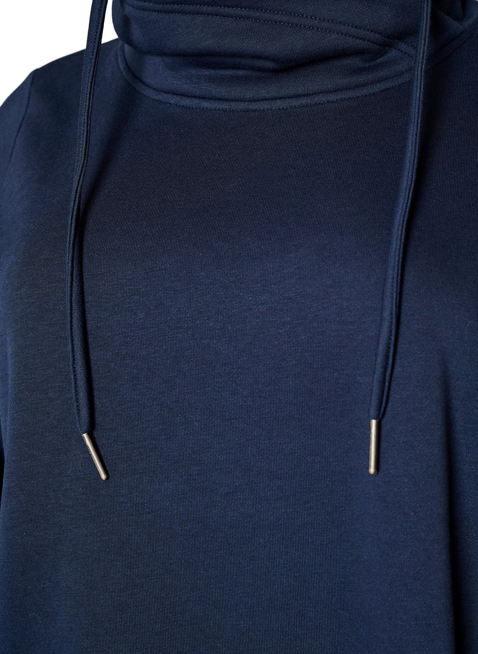 ZizziSweatshirt mit Stehkragen und Taschen, Blau, Packshot image number 2