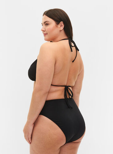 Tai-Bikinipanty mit normaler Taille, Black, Model image number 1